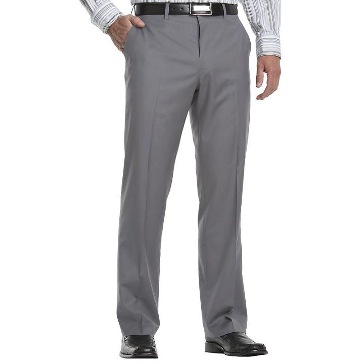 Men's Apt. 9&reg; Modern-fit Flat-front Dress Pants, Size: 42x30, Grey