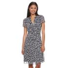 Women's Msk Print Shirtdress, Size: 8, Blue Other