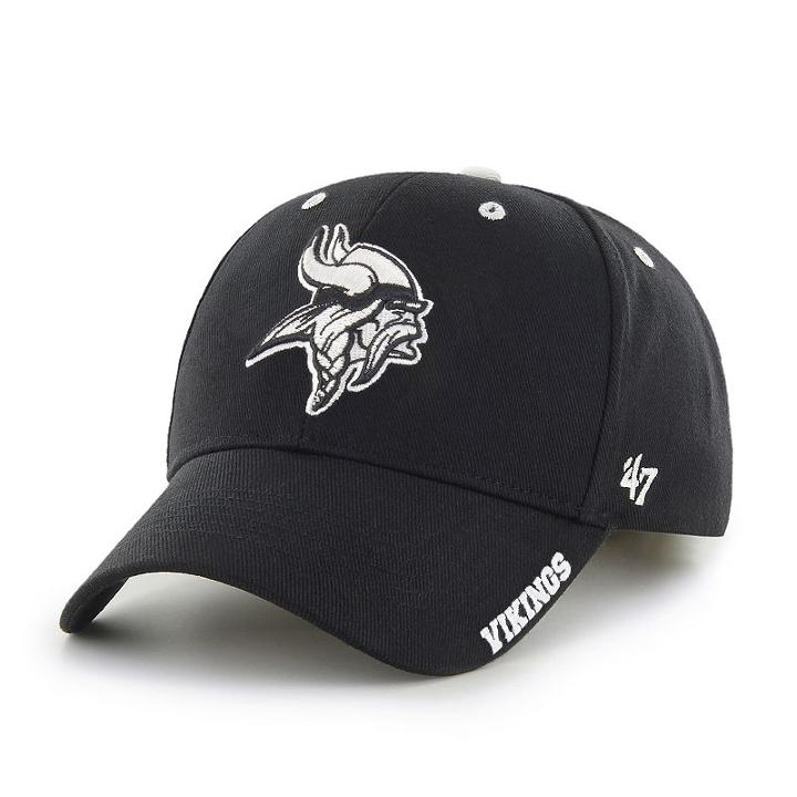 Adult '47 Brand Minnesota Vikings Frost Mvp Adjustable Cap, Black