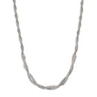 Sterling Silver Twist Necklace, Women's, Size: 17, White