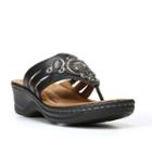 Naturalsoul By Naturalizer Shari Women's Wedge Sandals, Size: 7.5 Wide, Black