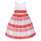 American Princess Striped Burnout Dress - Girls 7-16, Girl's, Size: 8, Med Pink