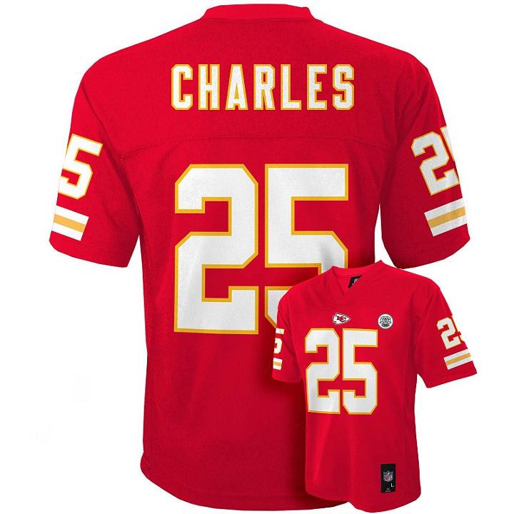 Boys 8-20 Kansas City Chiefs Jamaal Charles Nfl Replica Jersey, Boy's, Size: L(14/16), Red