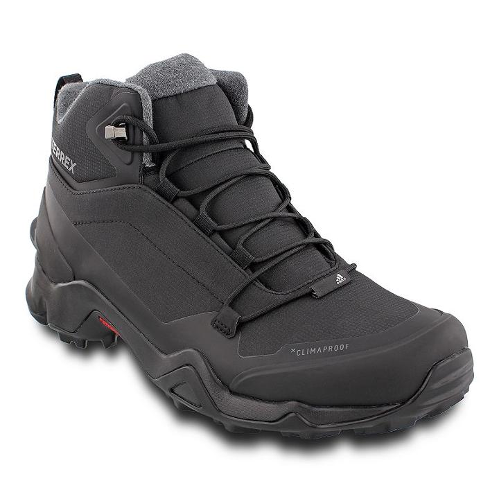 Adidas Outdoor Terrex Fastshell Mid Cw Cp Men's Waterproof Winter Hiking Boots, Size: 9, Black