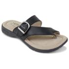 Eastland Tahiti Ii Women's Adjustable Thong Sandals, Size: 8 Wide, Black