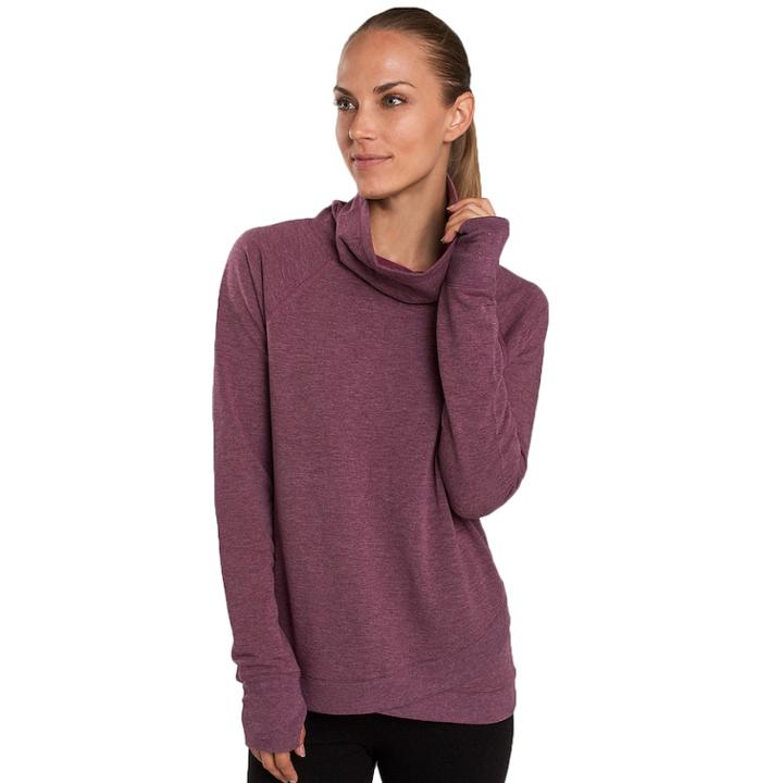 Women's Jockey Sport R & R Cowl Neck Sweatshirt, Size: Medium, Brt Pink