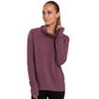 Women's Jockey Sport R & R Cowl Neck Sweatshirt, Size: Medium, Brt Pink