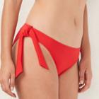 Women's Lc Lauren Conrad Beach Shop Side-tie Bikini Bottoms, Size: Medium, Dark Red