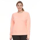 Plus Size Tek Gear&reg; Fleece Sweatshirt, Women's, Size: 2xl, Brt Orange