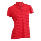 Women's Nancy Lopez Ripple Short Sleeve Golf Polo, Size: Medium, Red