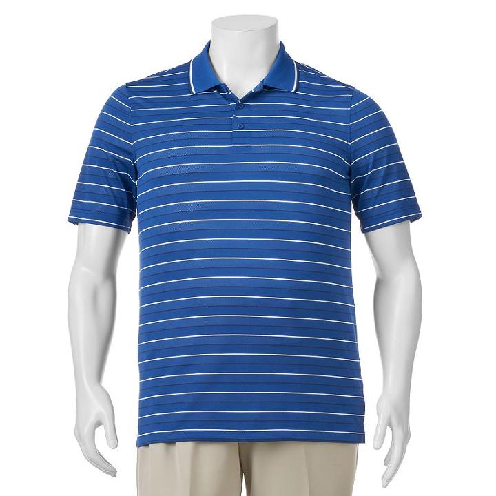 Big & Tall Croft & Barrow&reg; Classic-fit Striped Performance Polo, Men's, Size: M Tall, Blue