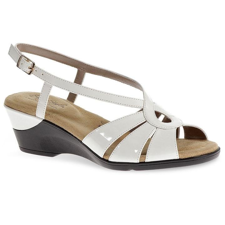 Soft Style By Hush Puppies Paci Women's Slingback Wedge Sandals, Size: Medium (6.5), White