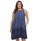 Sonoma Goods For Life, Plus Size &trade; Pintuck Dress, Women's, Size: 1xl, Dark Blue