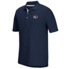 Men's Adidas Kansas Jayhawks Textured Golf Polo, Size: Large, Blue (navy)