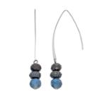 Simply Vera Vera Wang Nickel Free Blue Faceted Bead Threader Earrings, Women's