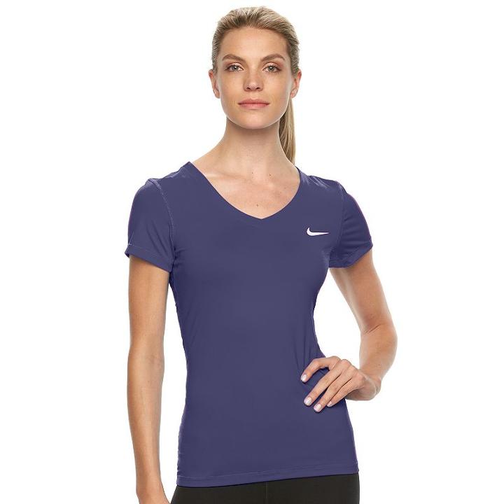 Nike, Women's Cool Victory Dri-fit Base Layer Tee, Size: Medium, Drk Purple