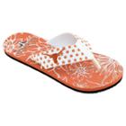 Women's College Edition Texas Longhorns Floral Polka-dot Flip-flops, Size: Small, White