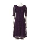 Women's Ronni Nicole Swirl Lace A-line Dress, Size: Small, Drk Purple