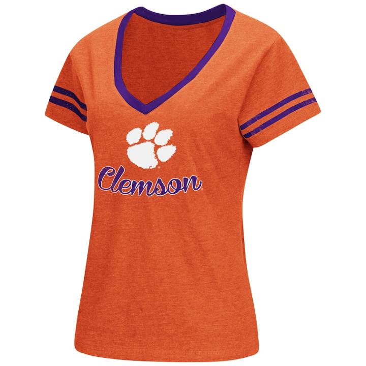 Women's Clemson Tigers Varsity Tee, Size: Large, Drk Orange