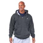 Big & Tall Champion Full-zip Fleece Hoodie, Men's, Size: 3xl Tall, Dark Grey