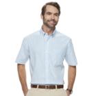 Men's Croft & Barrow&reg; True Comfort Classic Fit Stretch Patterned Button Down Shirt, Size: Large, Med Blue