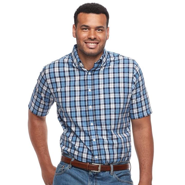 Big & Tall Croft & Barrow&reg; True Comfort Regular-fit Stretch Button-down Shirt, Men's, Size: 4xb, Med Purple