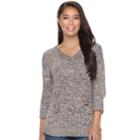 Women's Sonoma Goods For Life&trade; Pointelle V-neck Sweater, Size: Large, Turquoise/blue (turq/aqua)