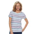 Women's Croft & Barrow&reg; Essential Classic Crewneck Tee, Size: Small, Light Grey