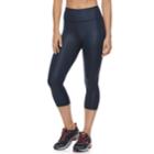 Women's Fila Sport&reg; Shiny High-waisted Capri Leggings, Size: Xs, Dark Blue