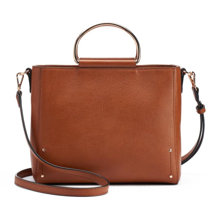 Lc Lauren Conrad Marigold Satchel, Women's, Med Brown