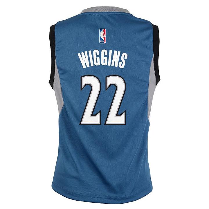 Adidas, Boys 8-20 Minnesota Timberwolves Andrew Wiggins Nba Replica Jersey, Boy's, Size: Medium, Blue