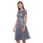 Women's Chaya Lace Fit & Flare Dress, Size: 14, Blue (navy)