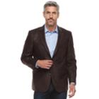 Men's Jean-paul Germain Classic-fit Faux-leather Sport Coat, Size: 48 Long, Brown
