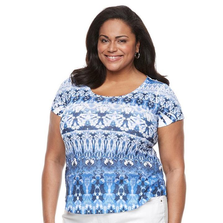 Plus Size World Unity Print Sublimation Tee, Women's, Size: 1xl, White Oth