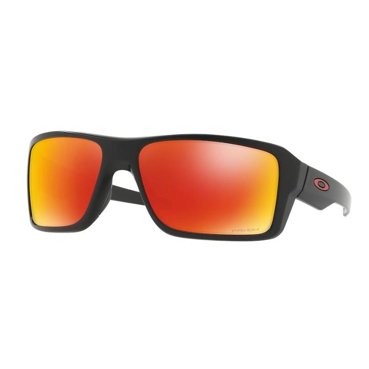 Oakley Double Edge Oo9380 66mm Rectangle Prizm Ruby Polarized Sunglasses, Women's, Black