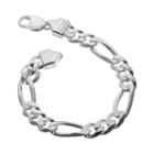 Sterling Silver Figaro Bracelet, Women's, Size: 8, Grey