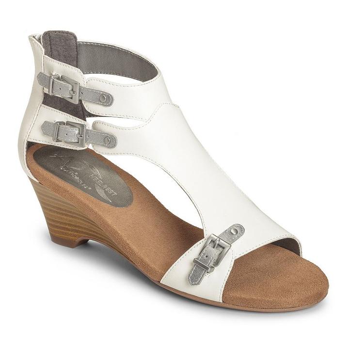 A2 By Aerosoles Mayflower Women's Wedge Sandals, Size: Medium (7), White Oth