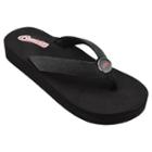 Women's Arkansas Razorbacks Venice Beach Flip-flops, Size: 6, Black