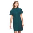 Women's Apt. 9&reg; Faux-suede Shift Dress, Size: 8, Green