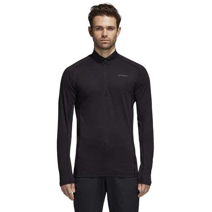 Men's Adidas Outdoor Terrex Tracerocker Climalite Half-zip Pullover, Size: Xxl, Black