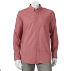 Men's Sonoma Goods For Life&trade; Jaspe Modern-fit Button-down Shirt, Size: Xxl, Red
