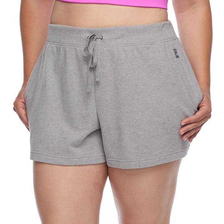 Plus Size Fila Sport&reg; Relaxed French Terry Shorts, Women's, Size: 2xl, Grey