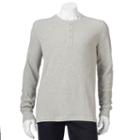 Men's Sonoma Goods For Life&trade; Classic-fit Slubbed Thermal Henley, Size: Medium, Med Grey