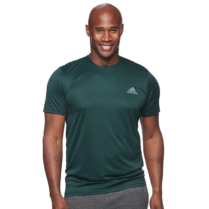 Big & Tall Adidas Essential Climalite Tech Tee, Men's, Size: Xxl Tall, Dark Green