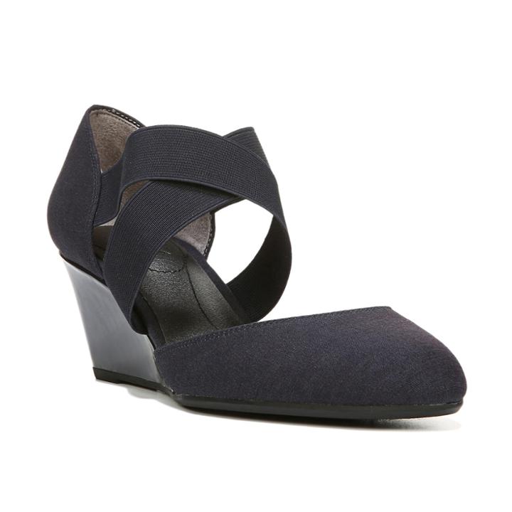 Lifestride Darcy Women's Wrap Wedges, Size: 9 Wide, Blue