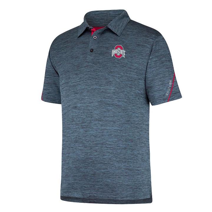 Men's Ohio State Buckeyes Sphere Space-dye Polo, Size: Small, Black