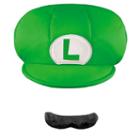 Youth Super Mario Brothers Luigi Hat & Mustache Costume Accessories Set, Boy's, Green
