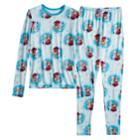Disney's Frozen Anna & Elsa Girls 4-12 Disney Top & Bottoms Set By Cuddl Duds, Size: Xs, Turquoise/blue (turq/aqua)