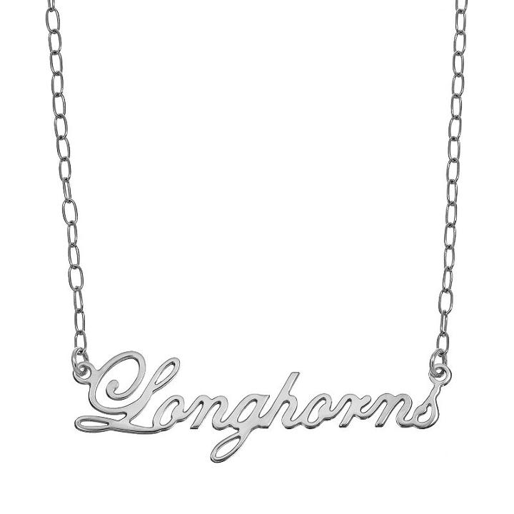 Fiora Sterling Silver Texas Longhorns Necklace, Women's, Size: 16, Grey