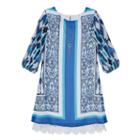 Girls 7-16 Iz Amy Byer 3/4-sleeve Printed Shift Dress With Necklace, Size: 12, Ovrfl Oth